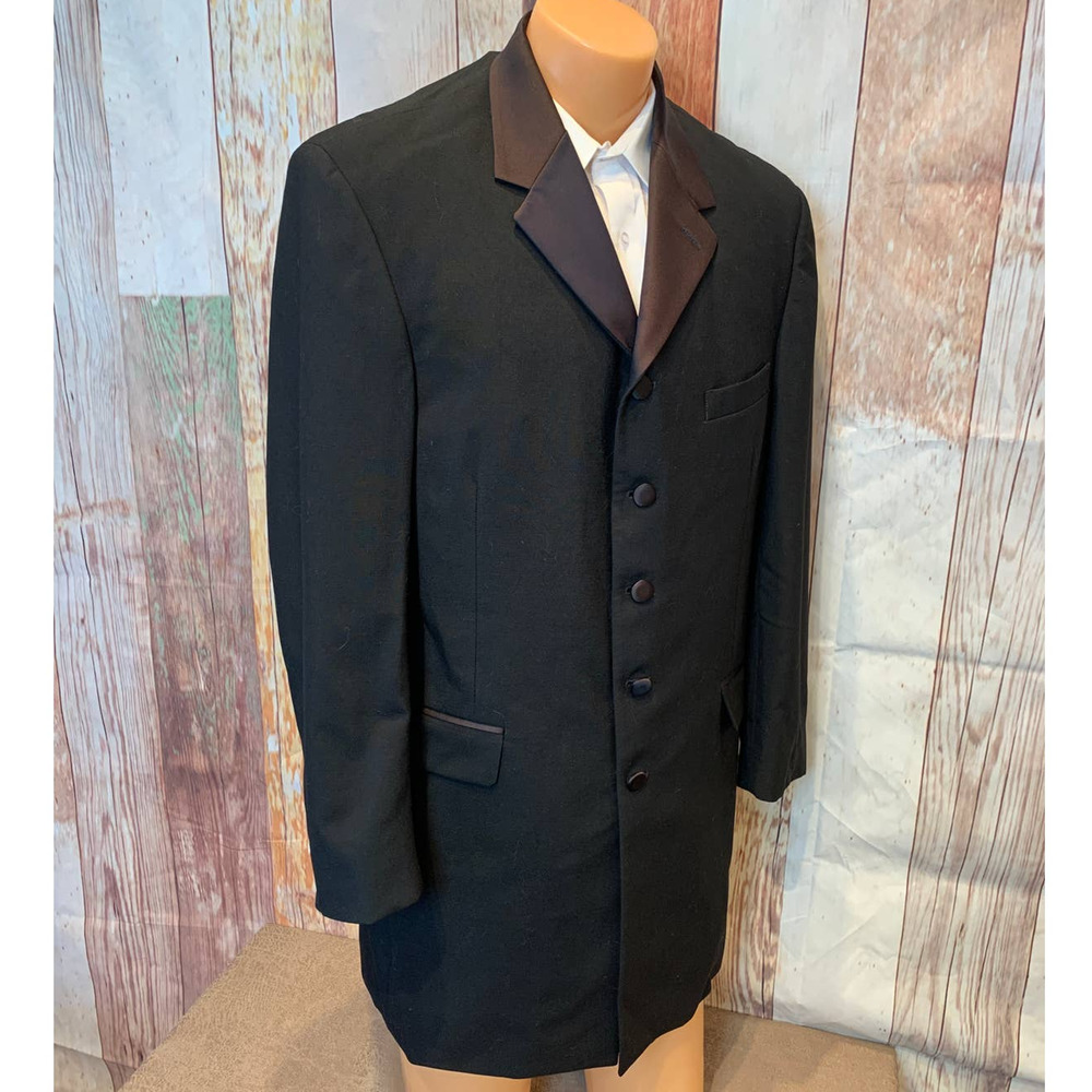 Claiborne 42R Wool 5 Button Point Lapel Tux Jacket